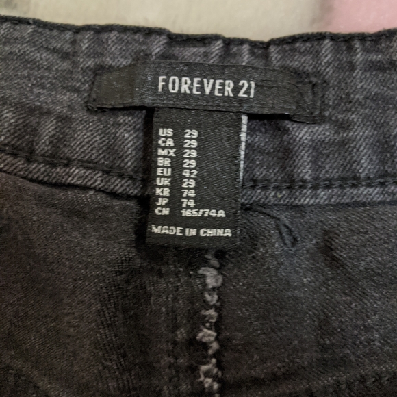 Forever 21 Black Jean Shorts High Waisted - Picture 3 of 3
